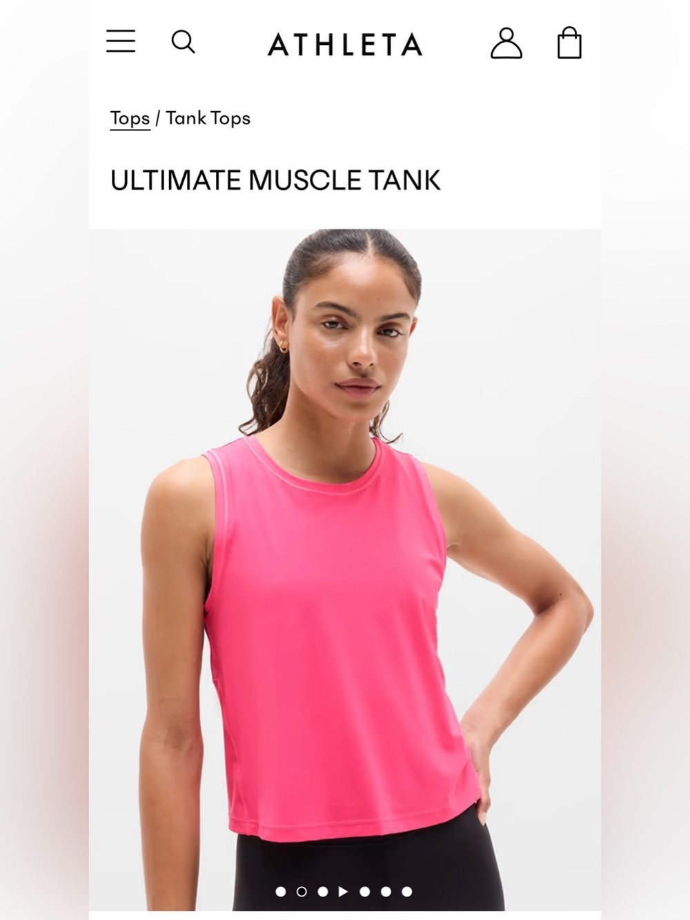 Athleta Pink Ultimate Muscle Tank